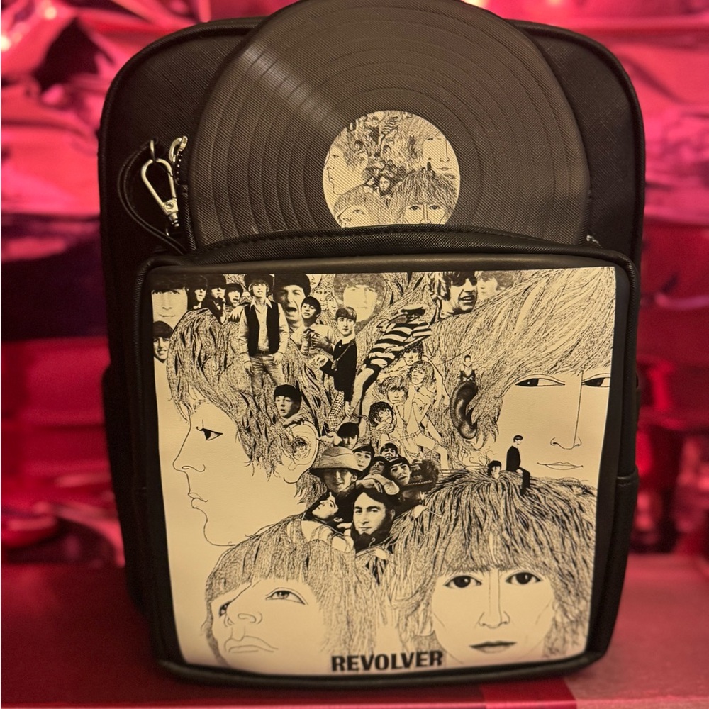 Loungefly Beetles Revolver Album Backpack